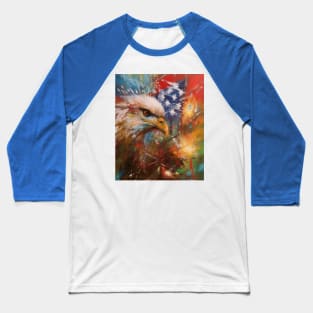 Patriotic Fusion Abstract Art Surrealistic Style Original Artwork Gift Ideas 01 Baseball T-Shirt